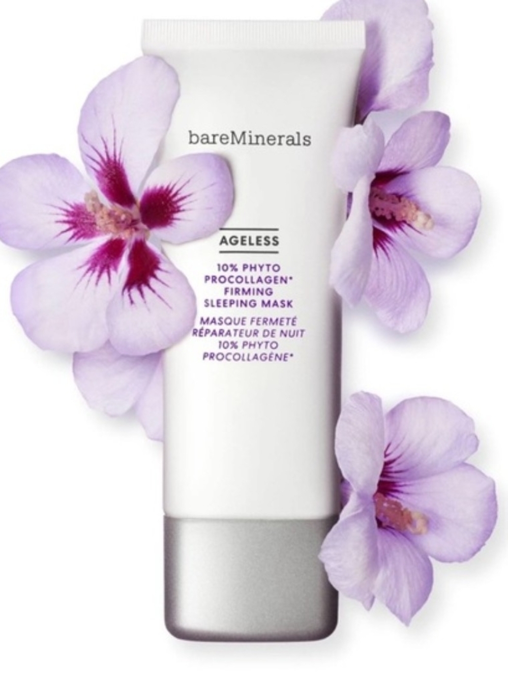bareMinerals Ageless Firming Sleeping Mask - White & Silver